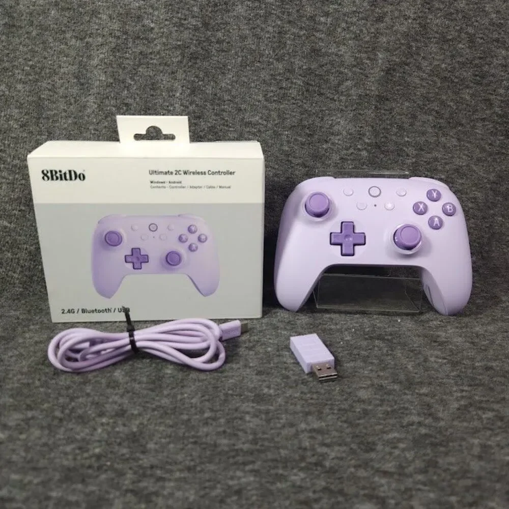 8BitDo Ultimate 2C Wireless Controller Lavender New/Open Box Windows Android